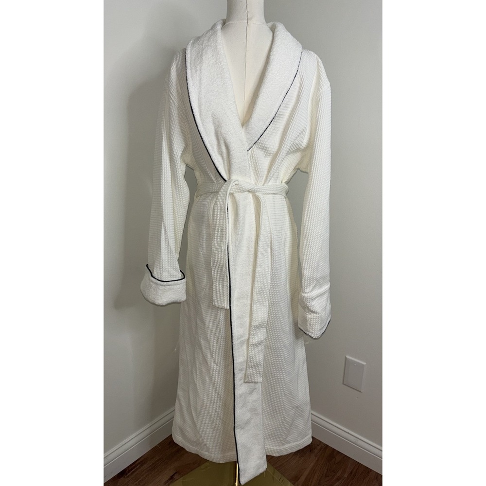 NWT Brooks Brothers All Cotton Blue Stripe Robe Nightwear Men's XL NWT